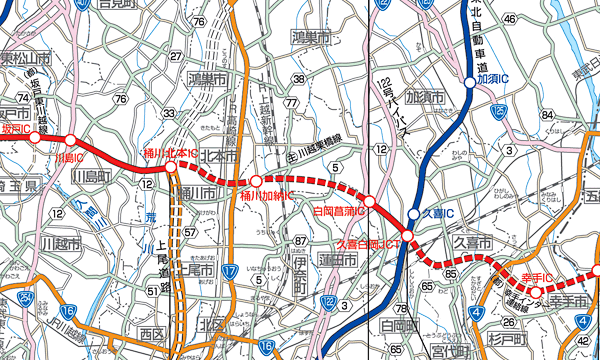 圏央道埼玉区間|国土交通省関東地方整備局より